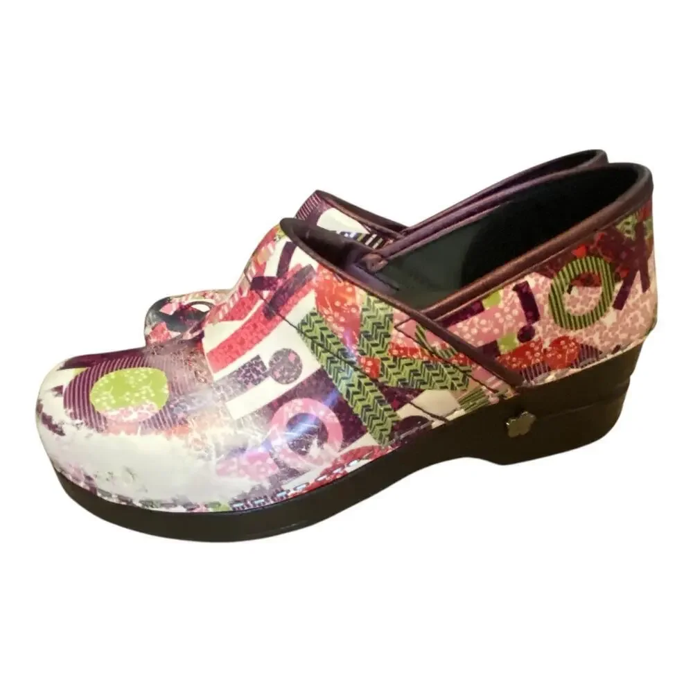 Koi by Sanita Professional Nurse Clogs Women’s EU 35 Colorful Patent Leather